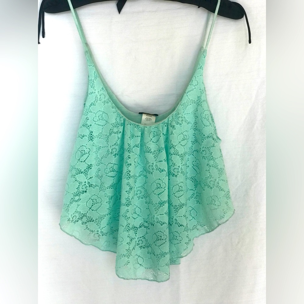 Flowing lace crop top